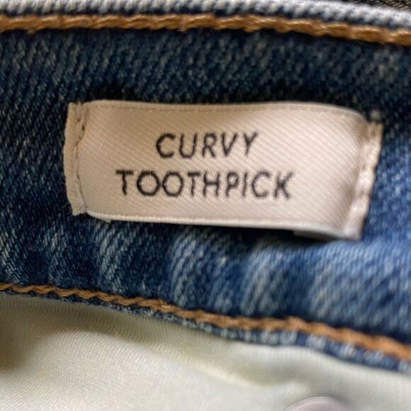 J. Crew High Rise Curvy Toothpick Jeans in Corn Fields Wash - Picture 2 of 7